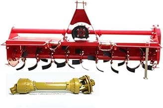 Heavy Duty 75" Rotary Tiller 3 Point Rototiller Tractor Tiller Attachment PTO Tiller Cultivator C Blade