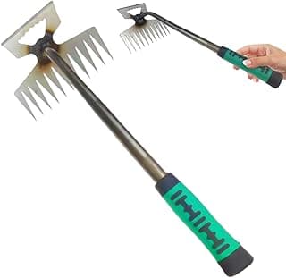 Gardening Hand Weeder Tools, 2024 New Weeding Artifact Uprooting Weeding Tool, Durable Manganese Steel Crevice Weeding Tool, Manual Multifunctional Weeders Gardening Tools for Garden Farm (5 Tines)