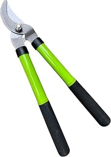 GARDEN GURU Bypass Loppers Tree Trimmer Clipper – Compact 15 inch High Carbon Steel Blade Gardening Loppers Pruning Shear - Comfort Grip Handles – Heavy Duty Branch Cutter – Cut Thick Branches w Ease
