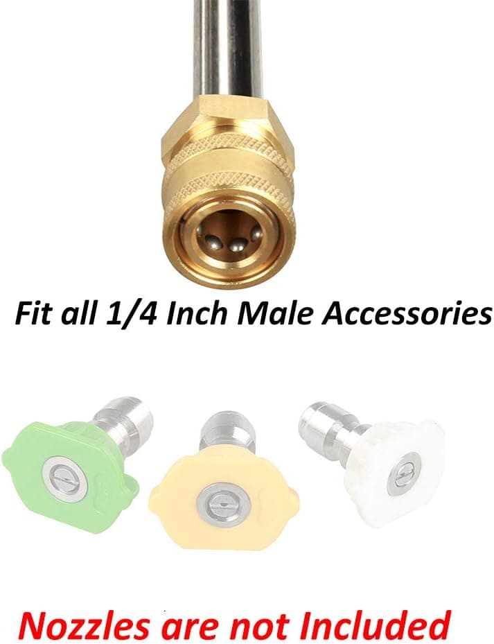 Pressure Washer Gutter Cleaner Attachment, Pressure Power Washer Gutter Cleaning, 4000 PSI, 13 Inch, 1/4 Quick Connect