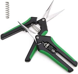 LDK 2 Pack Curved Blades Gardening Hand Pruner Pruning Snip, Garden Trimming Scissors