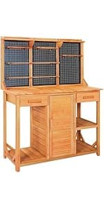Wooden Outdoor Storage Shed with Double Doors,70” Tall Waterproof Storage Shed with Lock,Sheds & Outdoor Storage with Windproof Tipping for Deck,Backyard Garden and Yard