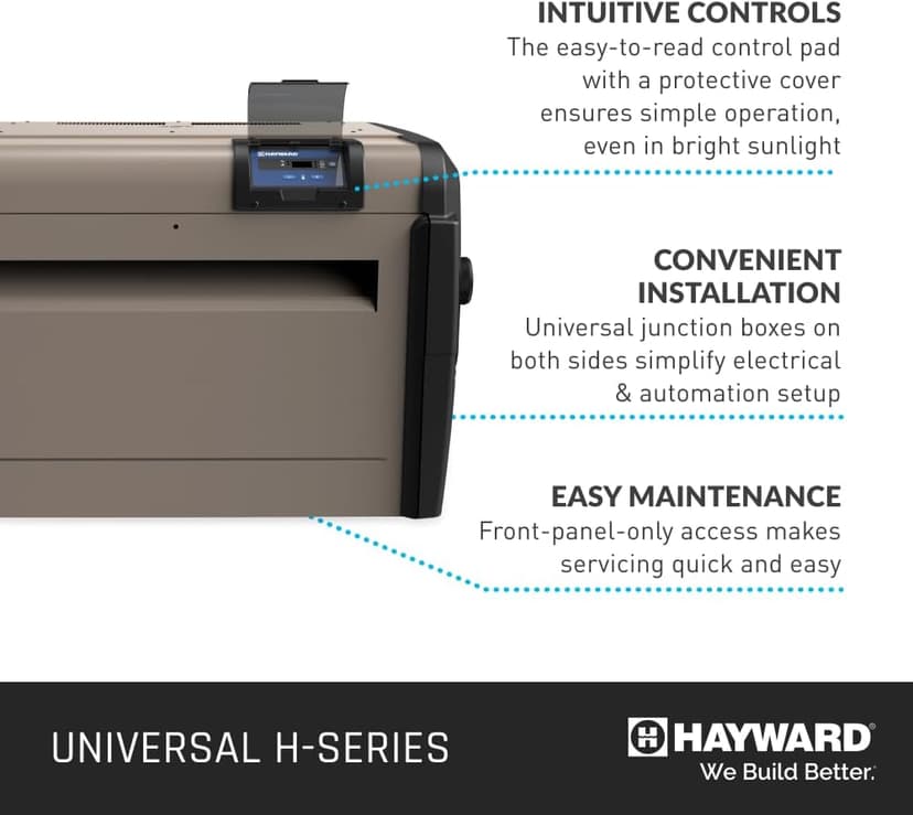 Hayward W3H400FDN Universal H-Series 400,000 BTU Natural Gas Pool and Spa Heater for In-Ground Pools and Spas