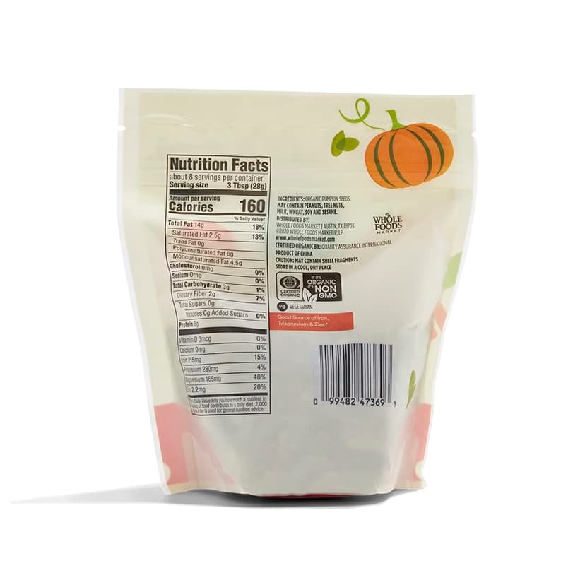 365 by Whole Foods Market Organic Pumpkin Seeds, 8 Ounce