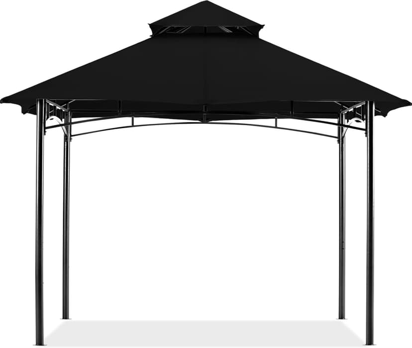 MASTERCANOPY Outdoor Garden Gazebo for Patios with Stable Steel Farme(9x9, Black)