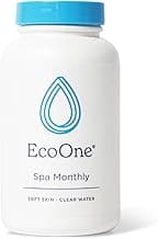 EcoOne Spa Monthly | Gentle All-Natural Spa Treatment | Conditioning Hot Tub, Pool, & Spa Cleaner | Above, In-Ground, or Inflatable Hot Tub Cleaner Stabilizes pH & Alkalinity, 8 Oz, (1-Pack)