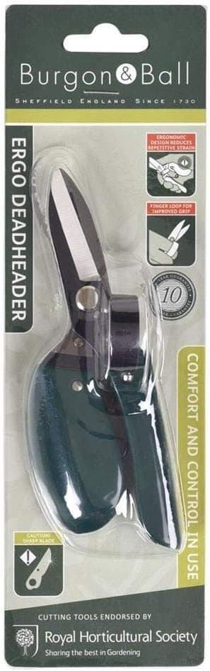 Burgon & Ball Ergo Deadheader Small Garden Snips Shears | Mini Pruning Shears Handheld 10 Year Guarantee