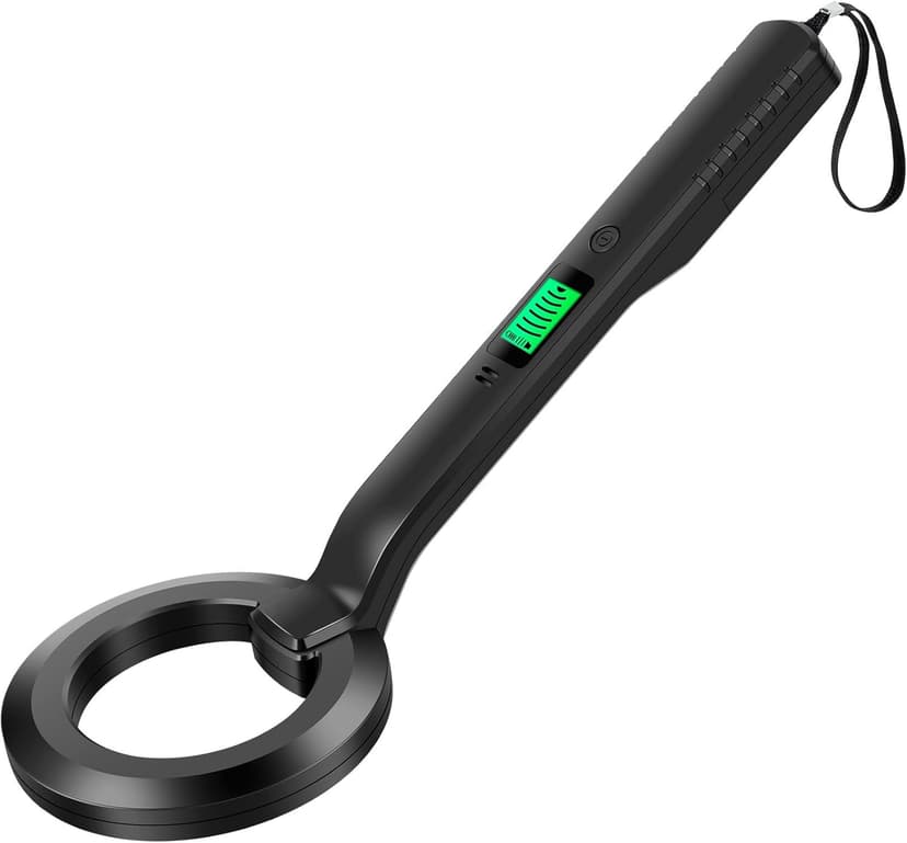 Metal Detector, IP54 Waterproof Portable High Sensitivity Metal Detector with Audible & Vibration Alerts, 360 Scanning Treasure Finder (Black)