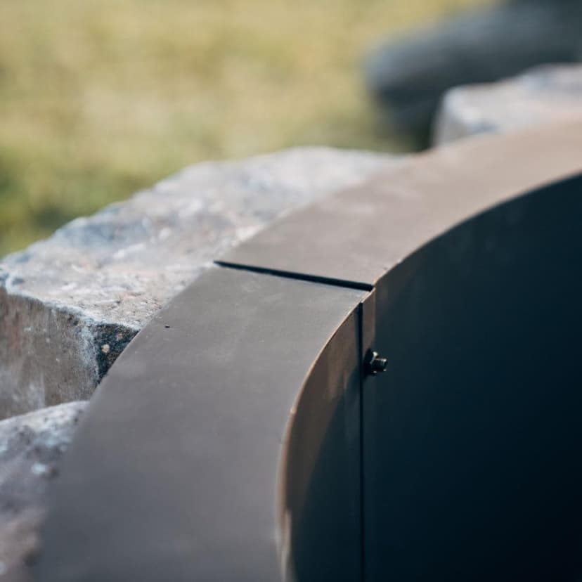 Titan Great Outdoors 33" Diameter Steel Fire Pit Liner Ring Heavy Duty DIY In-Ground Outdoor Build Your Own Bonfire