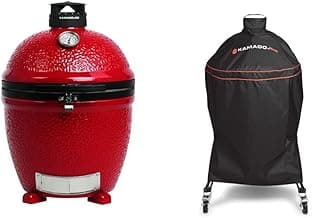 Kamado Joe Classic Joe II Stand Alone 18 inch Charcoal Grill + Cover Bundle
