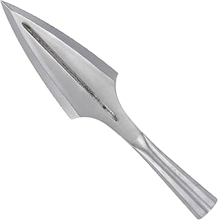 Armory Replicas Functional Viking Age Real Spear Head Attachment- Hand Forged Tempered Carbon Steel Medieval Reenactment Spear Head - Shaft Not Included