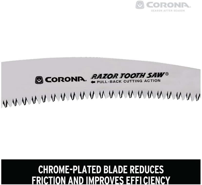 Corona Tools 14-Inch RazorTOOTH Pruning Saw | Tree Saw Designed for Single-Hand Use | Curved Blade Hand Saw | Cuts Branches Up to 8" in Diameter | RS16020, Red
