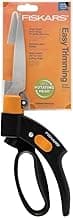 Fiskars Shear Ease Grass Shears - 5" Stainless Steel Blades - 360-Degree Swivel Blade Plant Cutting Scissors - Garden Shears and Grass Cutter, Black