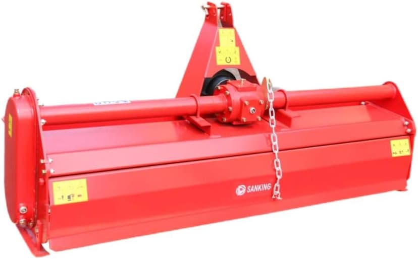 Heavy Duty 75" Rotary Tiller 3 Point Rototiller Tractor Tiller Attachment PTO Tiller Cultivator C Blade