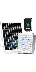 Solar Ceiling Fan Kit, 25W Solar Powered Rechargeable Ceiling Fan with Light for Outdoor Gazebo Canopy Tent, with 32Wh/10000mAh Battery Backup, Remote Control