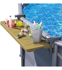 2024 Upgrade 2 Sets Poolside Storage Basket, Above Ground Pool Accessories, Swimming Pool Storage Basket with Pool Cup Holder, Poolside Storage to Organize Cup Towel