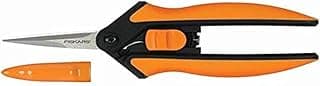 Fiskars Softouch Micro-Tip Pruning Snip, Non-Coated Blades, Orange/Black (399240-1003)