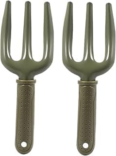 BESPORTBLE Professional Grade Gardening Hand Tools Iron Fork Ergonomic Handle for Weeding Soil Loosening