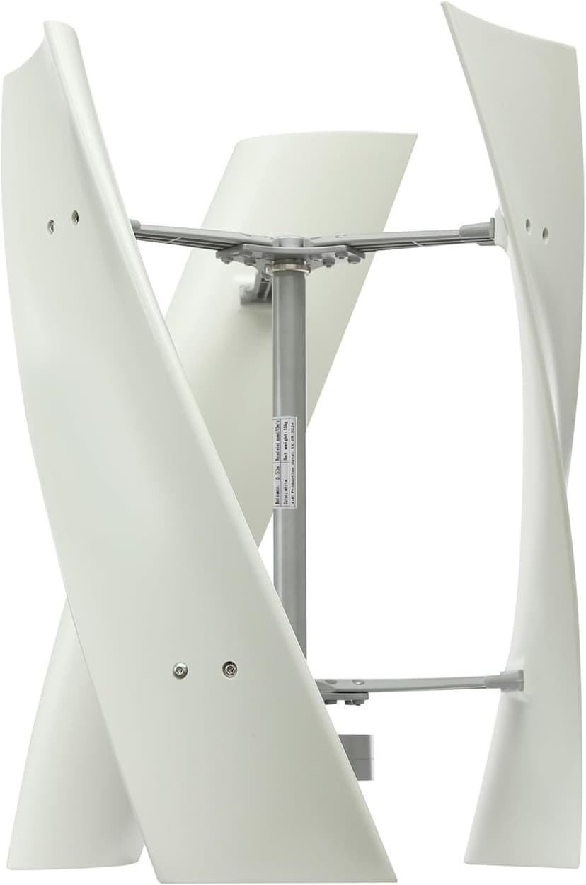 Wind Turbine, 500W Vertical Axis Wind Turbine Generator Home Windmill Kit Hybrid Wind System with Controller for Home, Business, Industrial Energy Supply (500W 12V White)