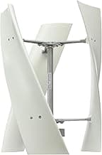 Wind Turbine, 500W Vertical Axis Wind Turbine Generator Home Windmill Kit Hybrid Wind System with Controller for Home, Business, Industrial Energy Supply (500W 12V White)