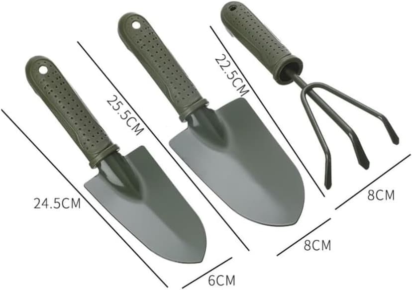 3 Pieces Small Gardening Hand Shovel Garden Trowel Transplanter Lightweight Comfortable Ergonomic Handle Gardening Tool Set Potted Plants Handle Garden Tool for Houseplant (Small)