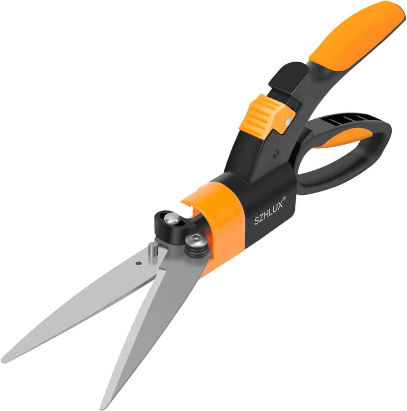 SZHLUX Grass Shears 360-Degree Swivel Blades (Orange)