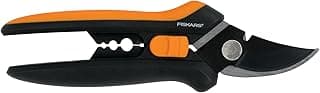 Fiskars Floral Pruning Shears - Plant Cutting Scissors/Garden Clippers For Deadheading and Working with Flowers - Black/Orange
