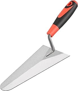 DEKEones Pointing Trowel, 8" Stainless Steel Concrete Finishing Trowel with Soft Grip Handle for Grouting Plastering Flooring Finishing Hand Tools