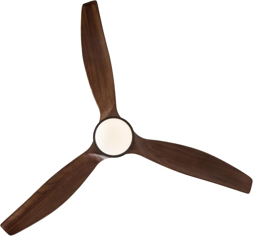 EKIZNSN 42'' Outdoor Waterproof Ceiling Fan with Light for Patios, 3 Blade Wet Rated Ceiling Fans, DC Motor w 6 Speeds, Walnut Wood