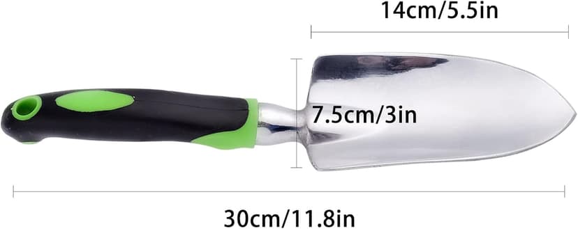 Garden Trowel & Hand Wide Shovel Pointed with Soft Rubberized Non-Slip Ergonomic Handle for Planting, Transplanting, Weeding, Moving and Smoothing Soil - Gardening Gift (Style 1)