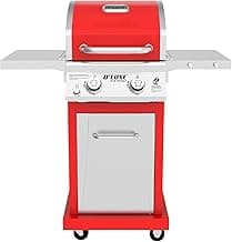 Nexgrill Deluxe 2-Burner Gas Grill with 401 SQ In Grate, 28000 BTUs, Stainless Steel Control Panel & Foldable Side Table, Propane BBQ Grill for Outdoor Cooking, Patios, Backyards and More - 720-0864R