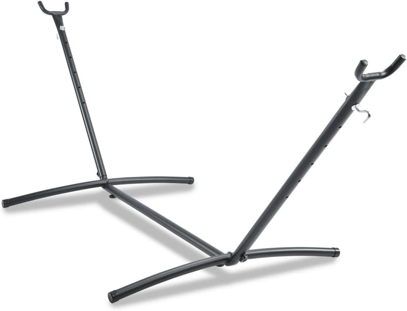 Hammock Stand Adjustable, Portable Hammock Stand Heavy-Duty Anti-Slip, 440-Pound Capacity for Garden Patio Men Backyard Women Children, Black