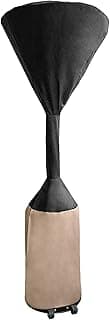 Stanbroil Patio Heater Cover, 600D Oxford Fabric Outdoor Patio Heater Covers with Zipper, Waterproof, Black/Camel, 95'' Height x 34" Dome x 18.5" Base