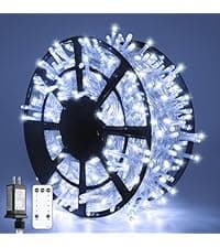 JMEXSUSS 200 LED String Lights Indoor Outdoor Clear Wire, Connectable Warm White Christmas String Lights for Bedroom, 66 Ft Twinkle Fairy String Lights Plug in for Home Wedding Tree Yard Patio Spring