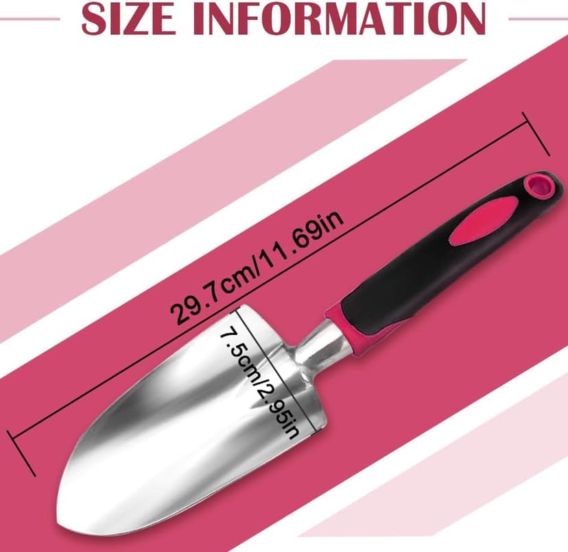 Garden Trowels - NEWGF Heavy-Duty Manganese Steel Super Garden Hand Trowels-Dig, Shovel and Plant -Black/Red