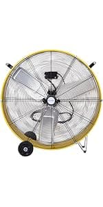 BILT HARD 4300 CFM 18 in. Industrial Wall Mount Fan, 3-Speeds High Velocity Wall Fan with Sealed Motor, Heavy Duty Metal Barn Fans for Garage, Commercial, Greenhouse, Warehouse, Shop Use