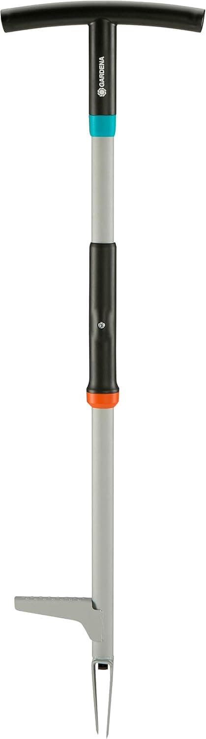 Gardena (03518 - Weed Puller Remover Tool, Heavy Duty Stand-Up Garden Hand Weeder, Easy Weed Removal, Built-in Ejector, Long Handle for Outdoor Use. Weeding Claw.