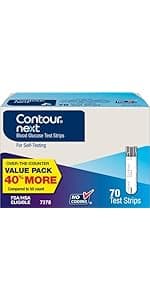 CONTOUR NEXT Blood Glucose Test Strips for Diabetes, 70 Count (Pack of 1)