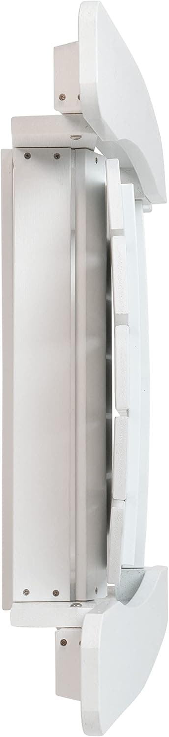 Flash Furniture Charlestown Commercial Folding Adirondack Chair - White - Poly Resin - Indoor/Outdoor - Weather Resistant