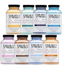 Spazazz Aromatherapy Spa and Bath Salts Crystals RX Therapy Collection 2 Pack Bundle- One 19 Oz Jar Each Spazazz Muscle Therapy and Joint Therapy- Dead Sea Bath Salt Crystals