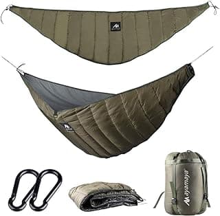AYAMAYA Single & Double Hammock Underquilt Full Length Big Size Under Quilts for Hammocks, Camping Backpacking Essential, Winter Cold Weather Warm UQ Blanket Bottom Insulation