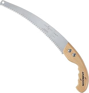 Jameson HS-13TE-WH 13" Tri-Cut Hand Saw with Wood Handle – Professional-Grade Pruning Saw for Clean, Precise Cuts