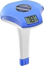 Solar Digital Pool & Spa Thermometer, Weather Resistant Floating Thermometer, IPX-8 Water Proof, 10s Measuring Cycle, Solar Powered with Over 180 Days Battery Life