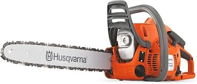 Husqvarna 120 Mark III Gas Chainsaw, 38-cc, 2-Cycle X-Torq Engine, 14 Inch Chainsaw with Automatic Oiler, For Wood Cutting and Tree Pruning, 970739614
