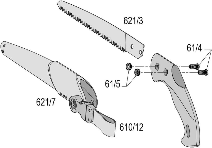 FELCO Pruning Saw (F 621) - Classic Tree Pull Stroke Pruner Saw w/ Carrying Sheath