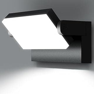 Juyace 60W LED Flood Lights Outdoor Wall Pack Light No photocell Lighting Fixtures for House 360° Rotational 6000lm 5000K IP65 Waterproof Modern Security Floodlights for Above Garagee