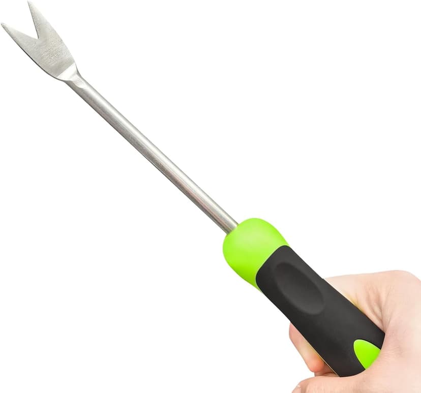 Garden Hand Weeder Tool Dandelion Weed Puller Tool with Ergonomic Handle Stainless Steel Gardening Weeding Tools Garden Weed Removal Tool for Yard Lawn Garden