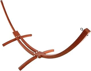 ONCLOUD 14 Ft Wooden Arc Hammock Stand Double Person Hammock Stand Only, Heavy Duty 400 LBS, Amber Yellow