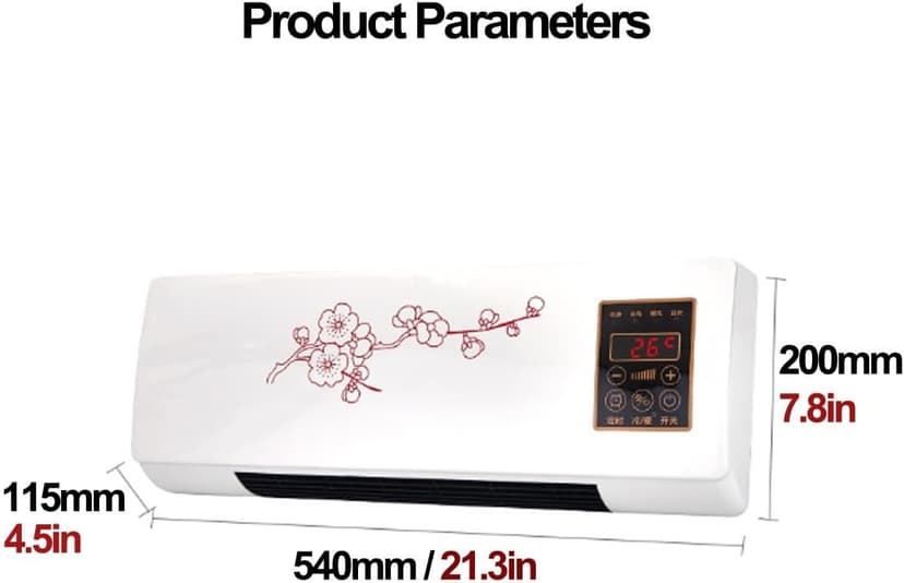Mini Wall Mounted Air Conditioner Quiet Wall AC Unit For Bedroom 2 In 1 Smart Air Conditioner Cooler And Heater Combo With Remote Control, Portable Air Conditioner For Bedroom, Garage, Nursery