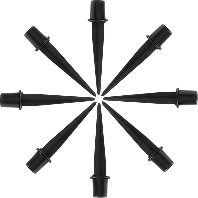 8 Pcs Solar Light Stakes Replacement, Black Metal Stakes, Pathway Lights Spike for Yard, Garden (0.79 Inch External Diameterx 5.4 Inch Height)